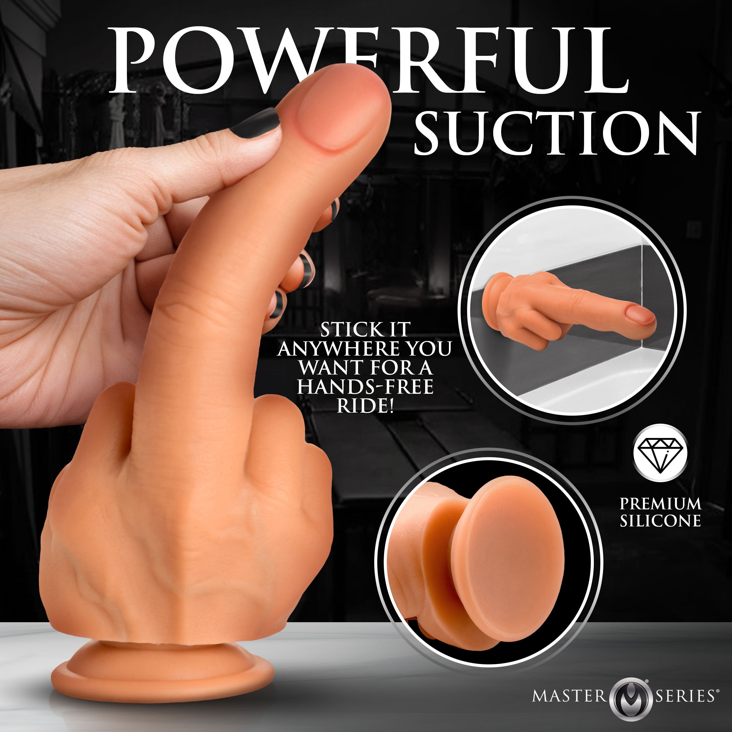 XR Brands Master Series The Giant Realistic Finger Dildo - - Realistic Dildos