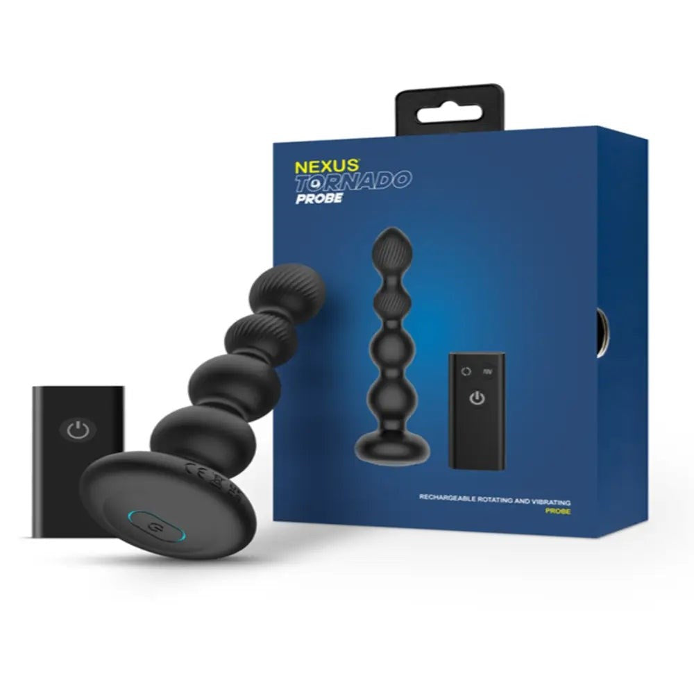 Nexus Sex Toys Tornado Rotating And Vibrating Remote Control Probe Anal Vibrator - - Anal Beads and Balls