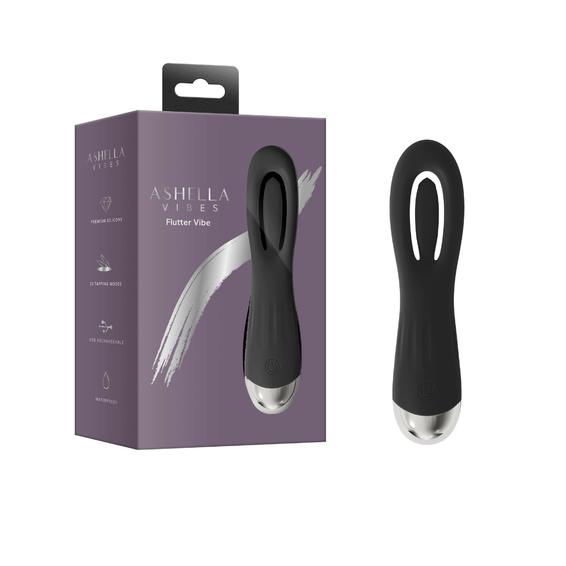 Ashella Vibes Flutter Multi Function G Spot Stimulator - Black - G-Spot Vibrators