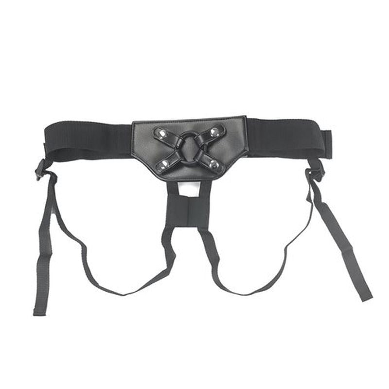 BMS Factory Addiction Strap On Harness with Silicone O Rings Black - - Strap On Sextoys