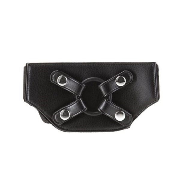 BMS Factory Addiction Strap On Harness with Silicone O Rings Black - - Strap On Sextoys