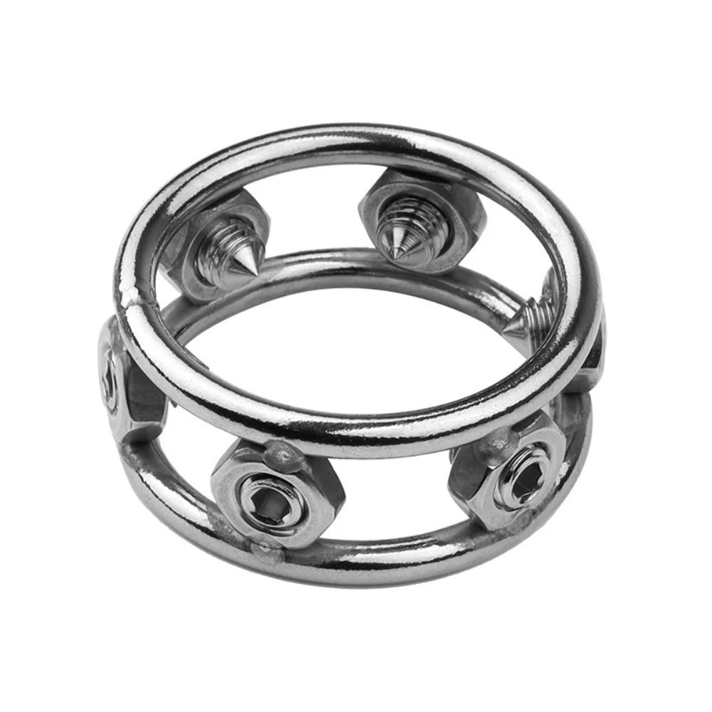 BDStyle Cock Ring with Six Spikes for Enhanced Penis Stimulation - - Cock Rings