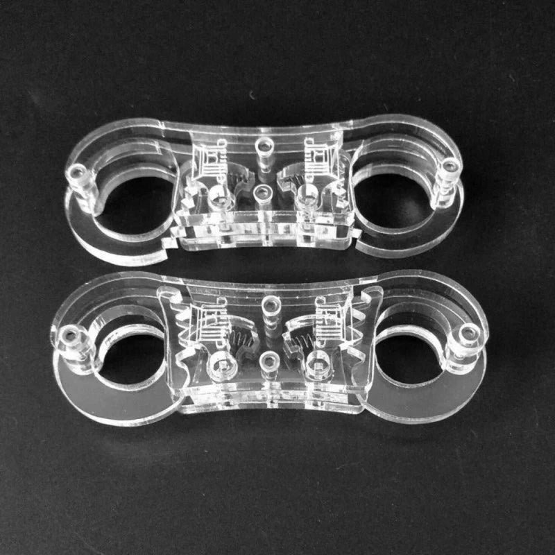 BDStyle Acrylic Glass BDSM Finger Cuff Ratchet Clasp Adjustable Design - - Cuffs and Restraints
