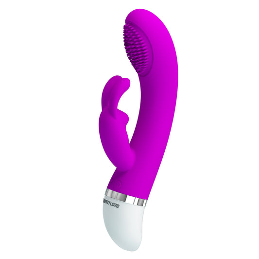 Pretty Love Christ Multi Functions Silicone Rabbit Vibrator - Purple - Rabbit Vibrators