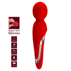 Baile Pretty Love WALTER Super Soft Silicone Wand Massager - Red - Body Wands