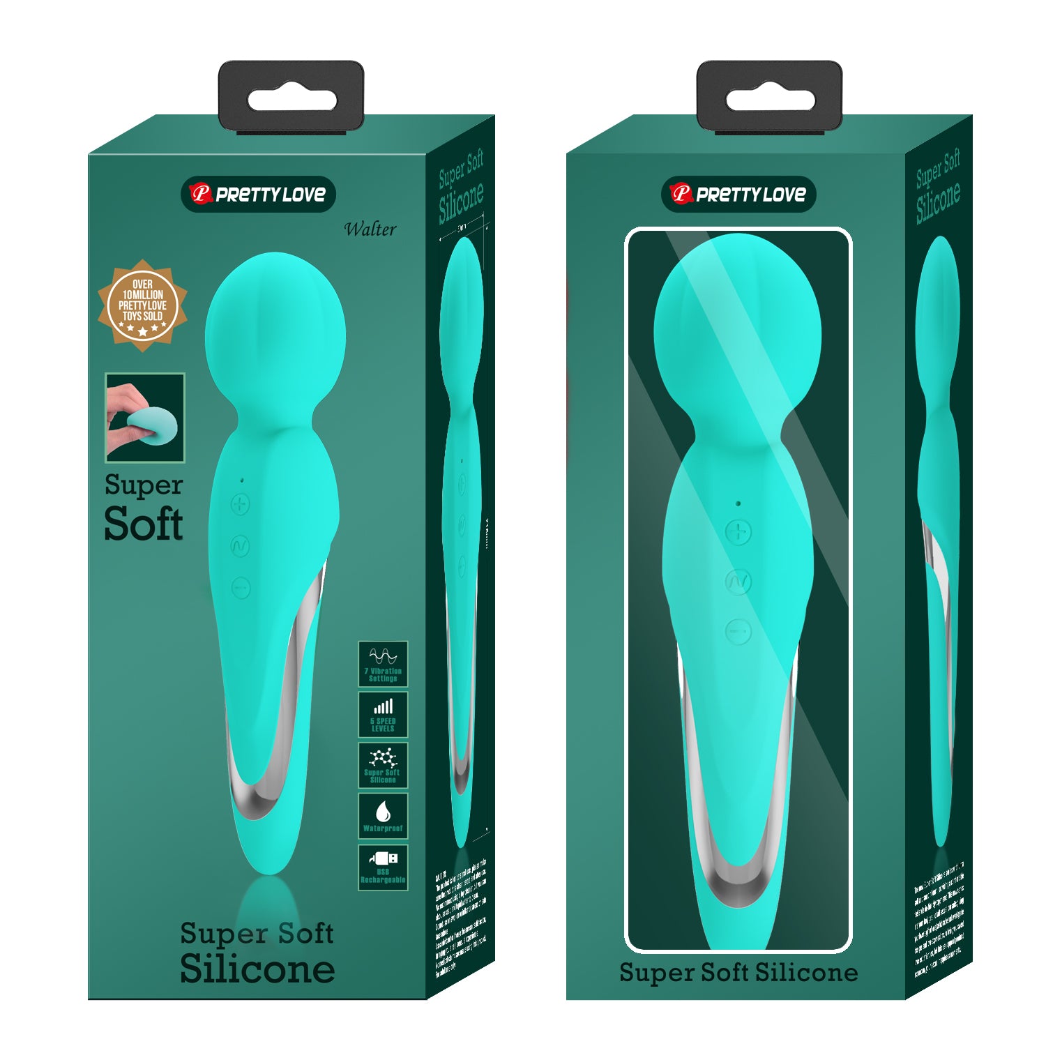 Baile Pretty Love WALTER Super Soft Silicone Wand Massager - - Body Wands