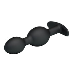 Pretty Love Silicone Anal Balls Butt Plug Black - - Butt Plugs