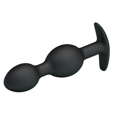 Pretty Love Silicone Anal Balls Butt Plug Black - - Butt Plugs