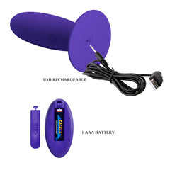 Baile Pretty Love Remote Control Vibrating Butt Plug Youth - - Butt Plugs