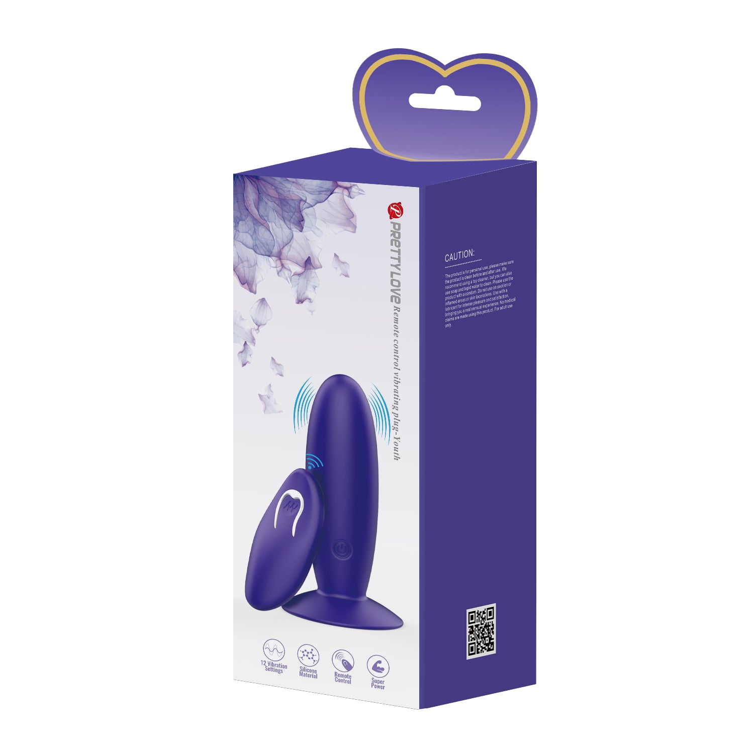 Baile Pretty Love Remote Control Vibrating Butt Plug Youth - - Butt Plugs