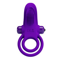Pretty Love 10 Functions Mens Vibrant Penis Ring - Purple - Vibrating Cock Rings