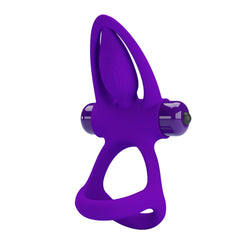 Pretty Love 10 Functions Stretchy & Vibrating Cock Ring - Purple - Vibrating Cock Rings