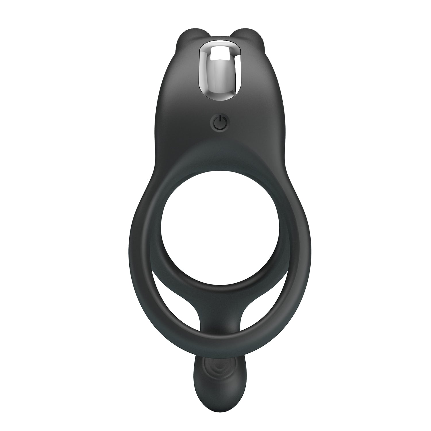 Pretty Love Rechargeable Seth Cock Ring Black - - Vibrating Cock Rings