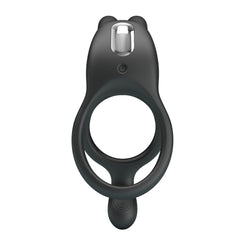Pretty Love Rechargeable Seth Cock Ring Black - - Vibrating Cock Rings