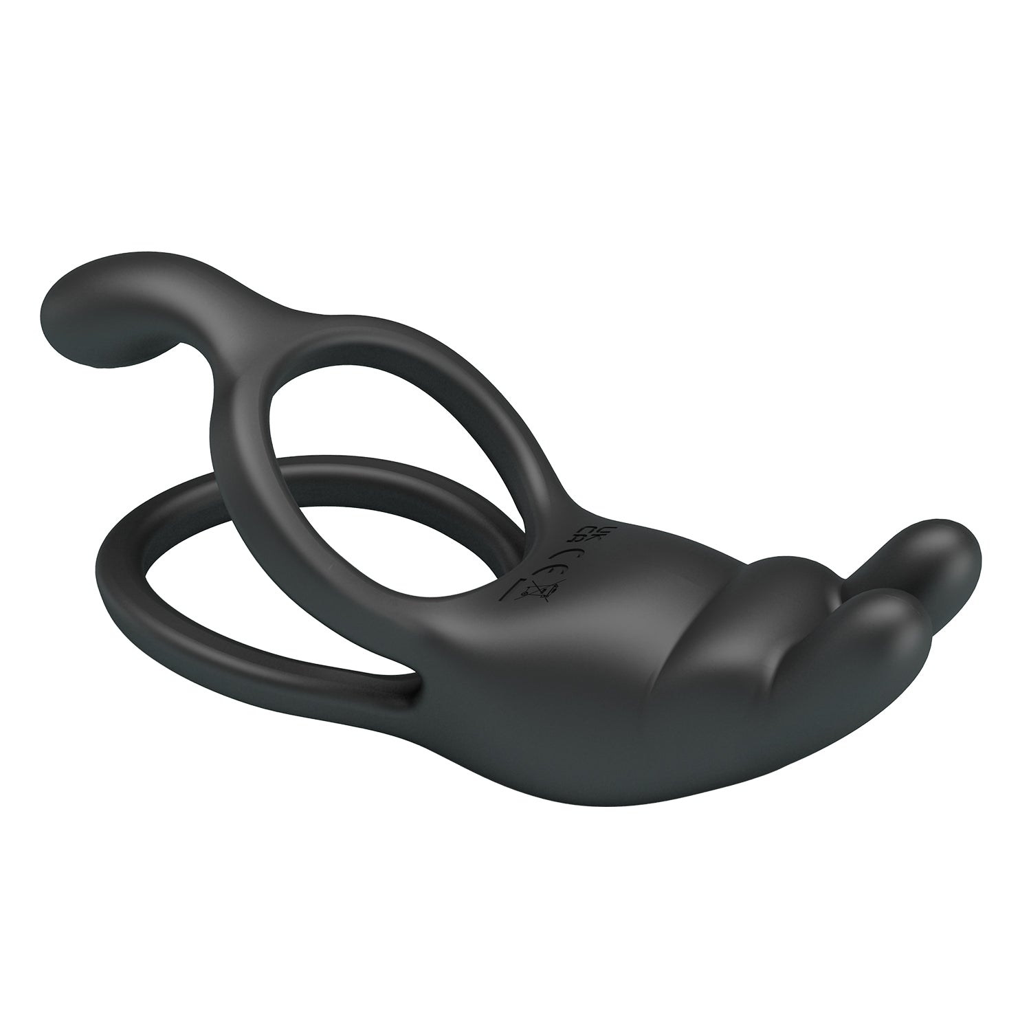 Pretty Love Rechargeable Seth Cock Ring Black - - Vibrating Cock Rings