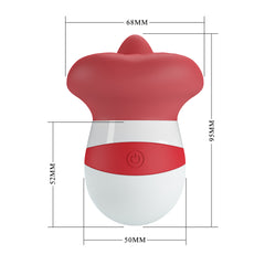 Baile The Flaming Lips Mina Clitoral Vibrator (Red/White) - - Clit Ticklers and Pulsators