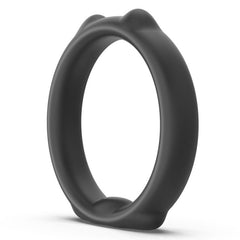 BDStyle Cat Silicone Cock Ring Set - Black - Cock Ring Sets