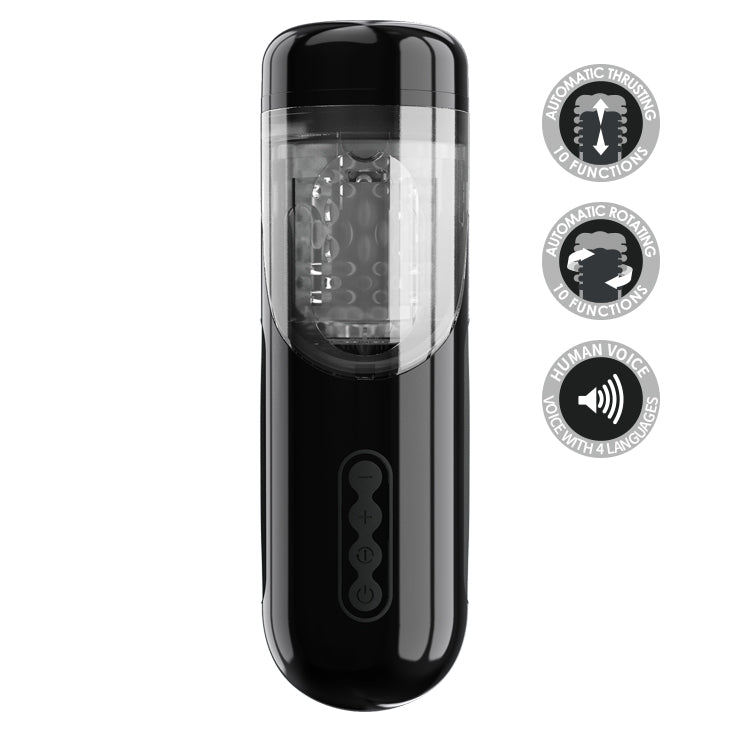 Pretty Love Lorelei Vibrating Male Masturbator - Black - Masturbators and Strokers