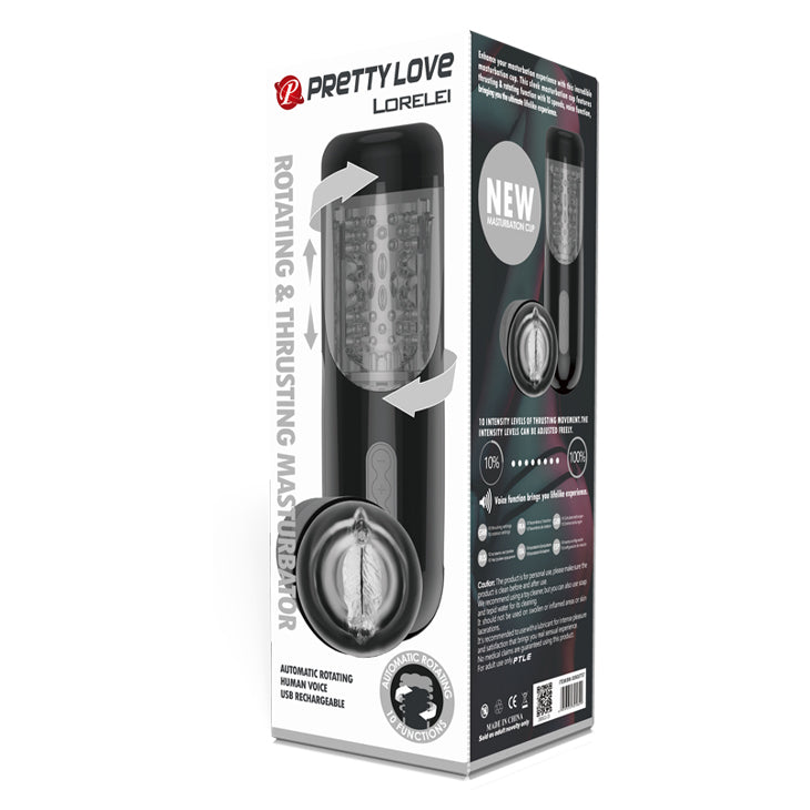 Pretty Love Lorelei Vibrating Male Masturbator - - Masturbators and Strokers