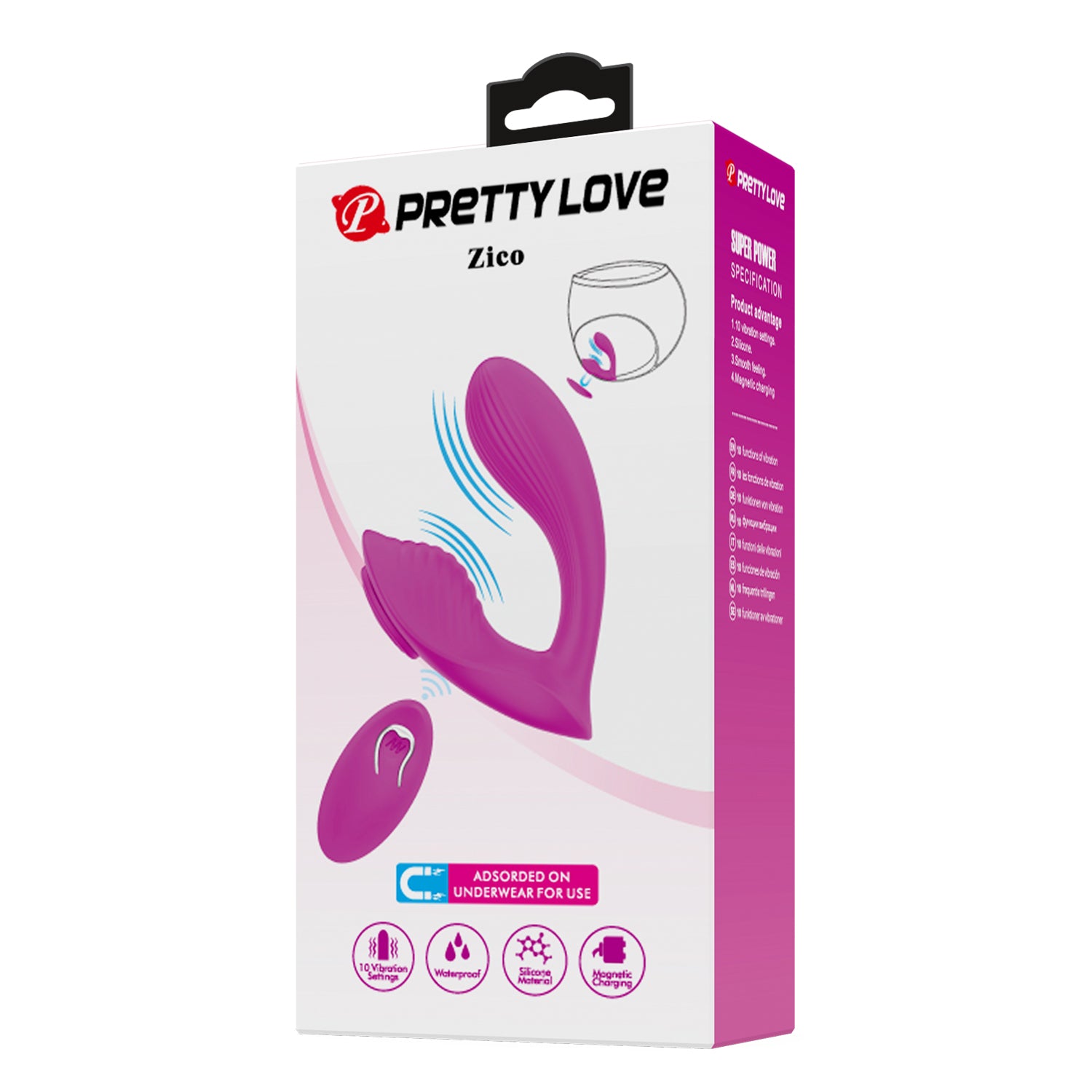 Pretty Love Rechargeable Zico Panty Vibrator Purple - - Remote Control Vibrators