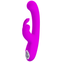Baile Pretty Love LAMAR Super Soft Silicone Rabbit Vibrator - Purple - Rabbit Vibrators
