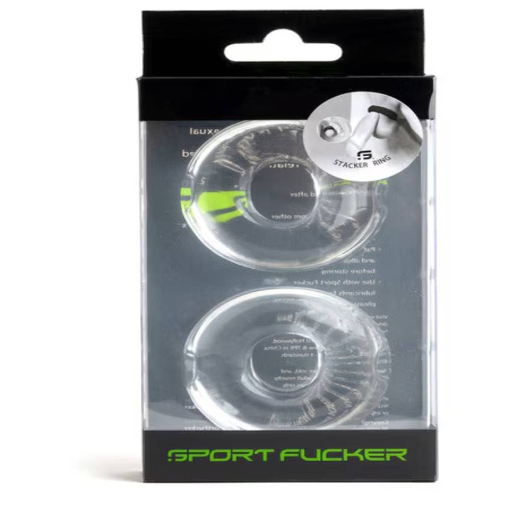 Sport Fucker Stacker Silicone Rings - Clear - Cock Rings