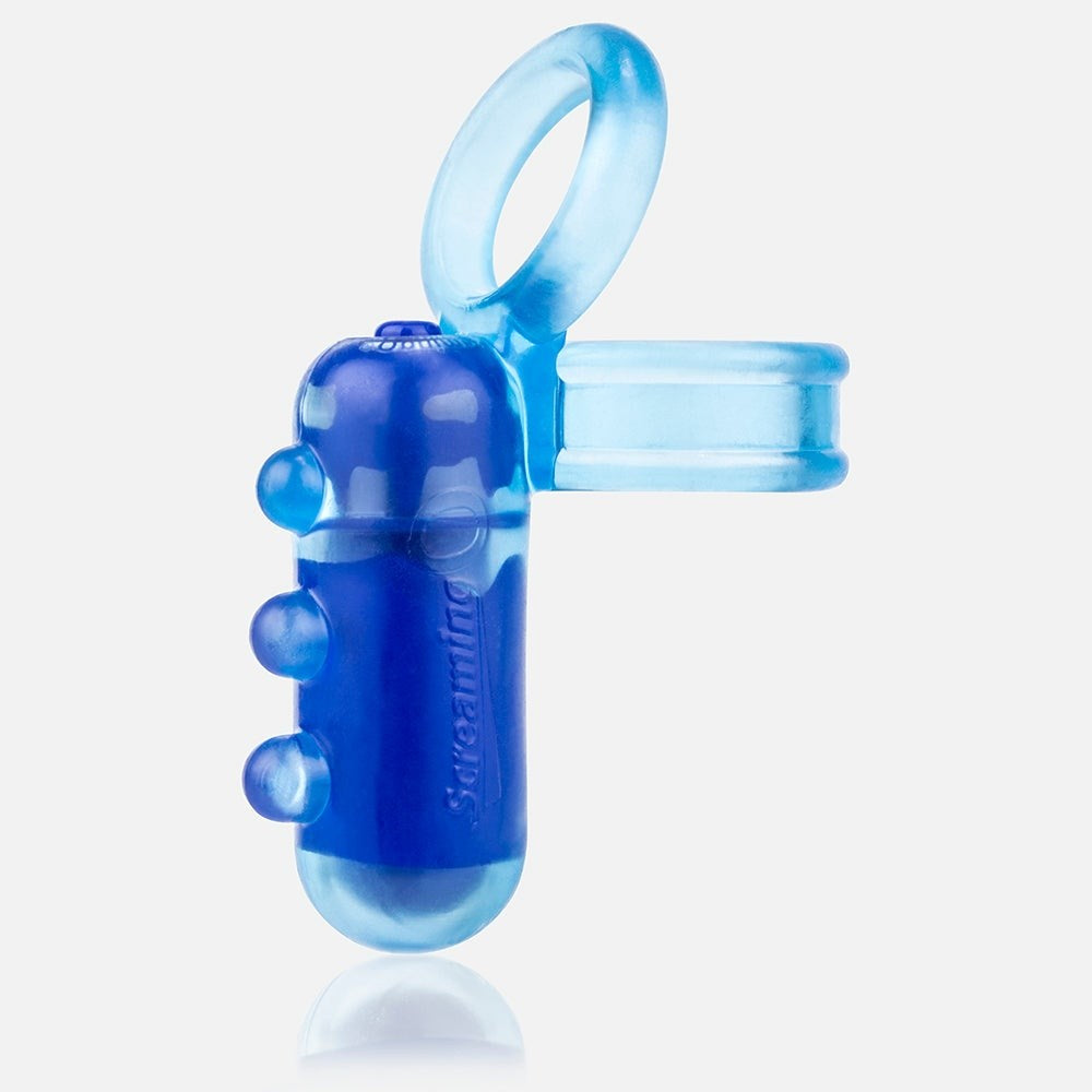 Screaming O Dangle Stretchy C Ring with Vibrating Bullet and Testicle Sling - - Vibrating Cock Rings