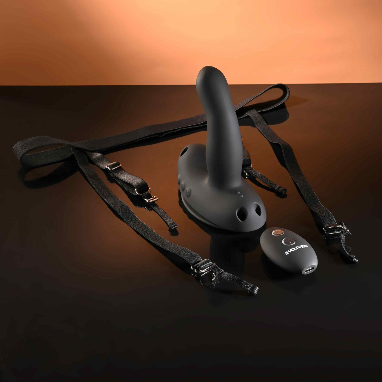 Evolved COME CLOSER Vibrating Strap-On with Remote - - Strap On Sextoys