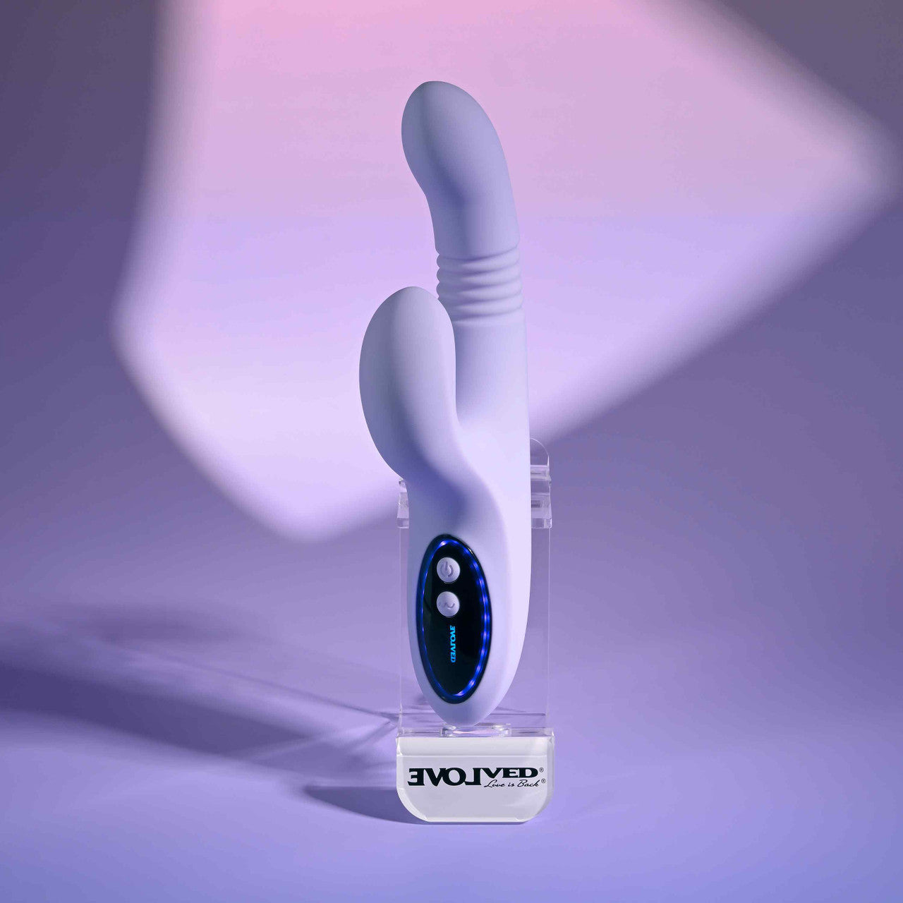 Evolved PEP TALK Thrusting Vibrator with Tapping Clit Stimulator - Rabbit Vibrators