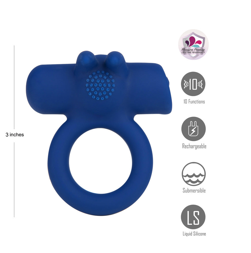 Maia HUXLEY Rechargeable Strong Vibrating Cock Ring - - Vibrating Cock Rings