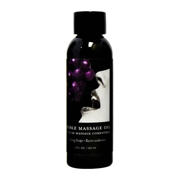 Earthly Body Edible Massage Oil 59ml Natural Vegan Intimate Enhancement - Grape - Sex Pheromones and Perfumes