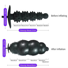 BDStyle Ribbed Textured Inflatable Anal Plug - - Butt Plugs