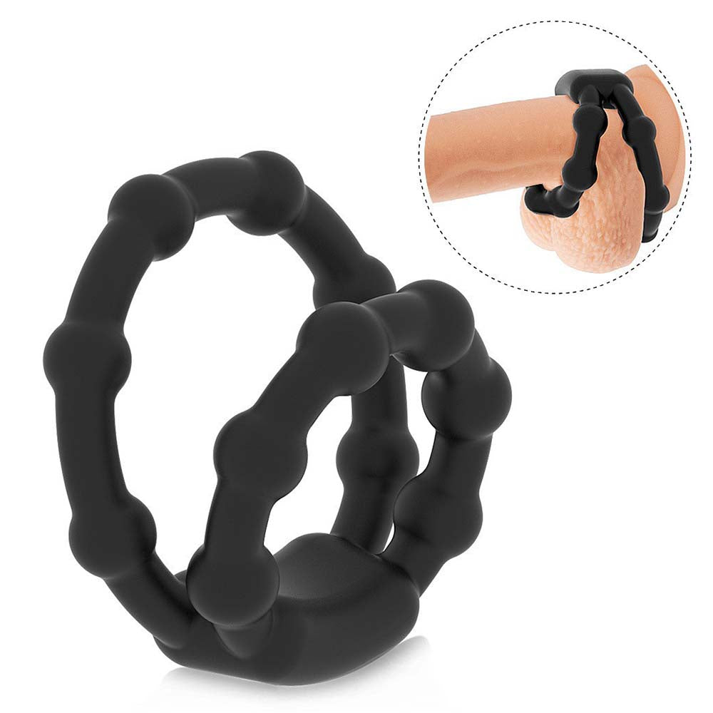Silicone Love Ring - - Ball and Cock Toys