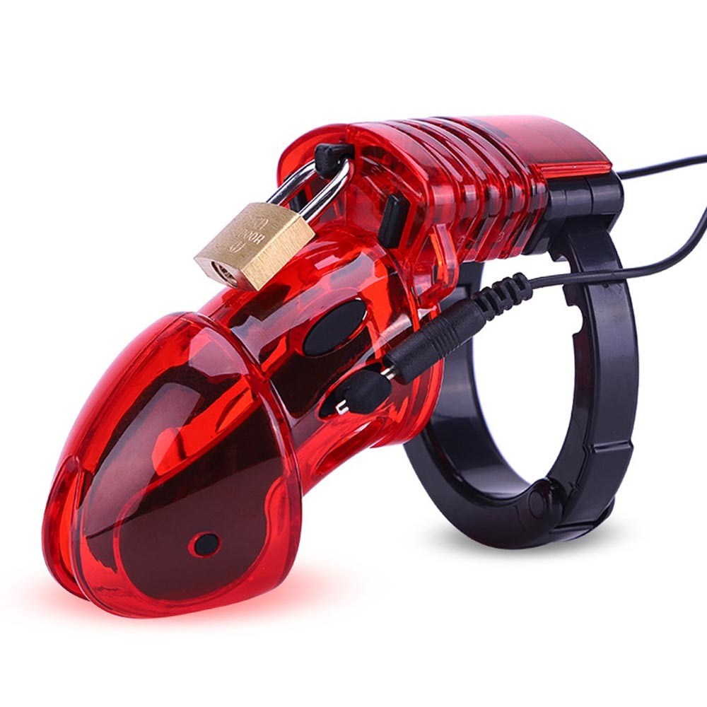 Electro Sex Adjustable Cock Cuff - Red - Male Chastity