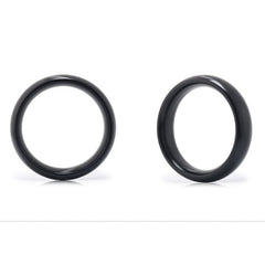 BDStyle Aluminum Round Sex Delay Cock Ring Small - Black - Steel Cock Rings