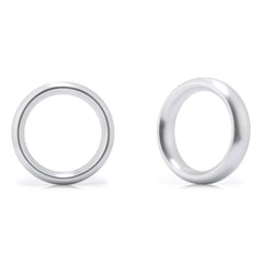 BDStyle Aluminum Round Sex Delay Cock Ring Small - Silver - Steel Cock Rings