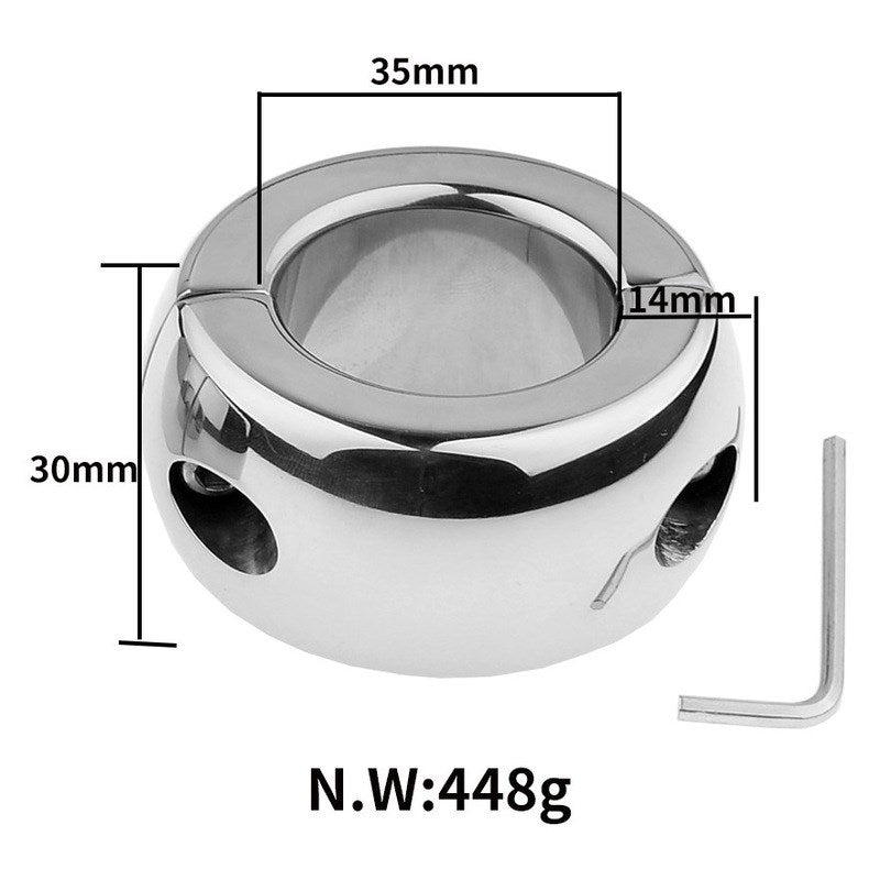 Oval Ball Steel Stretcher Weights - Screw - Small - Ball and Cock Toys