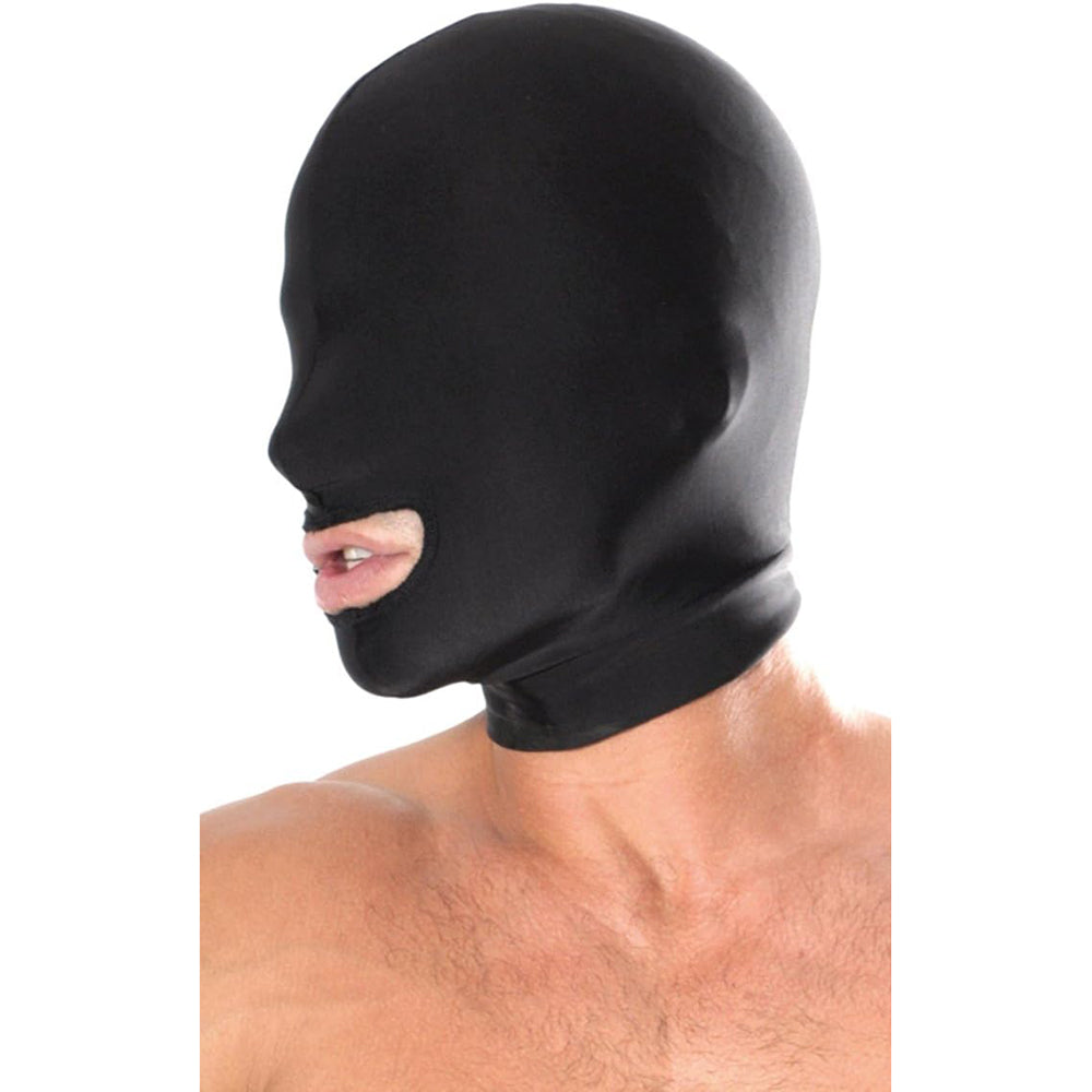 Fantasy Spandex Open Mouth Hood Grip. Slide. Repeat. - - Bondage Hoods