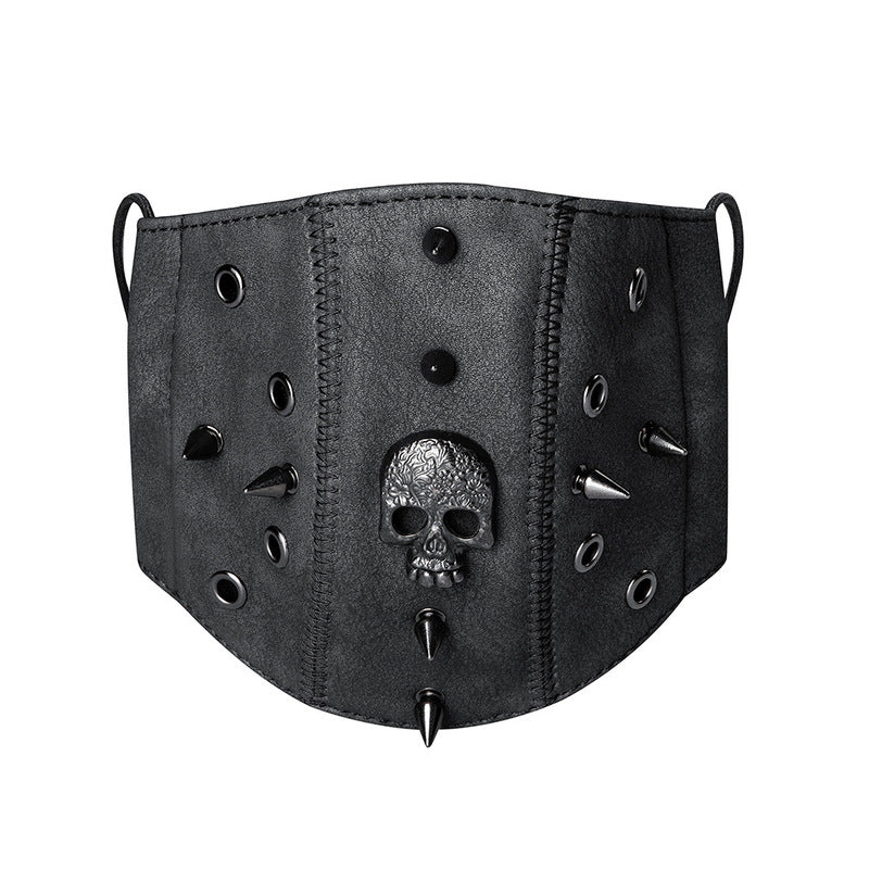 BDStyle Steampunk Skull Rivet Adjustable Mask - Masks And Blindfolds