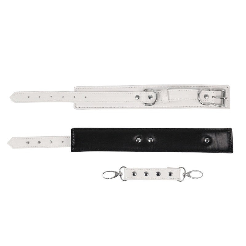 Pin Lock Heavy Cuffs - Wrist Or Ankle Restraints - White Wrist - Cuffs and Restraints