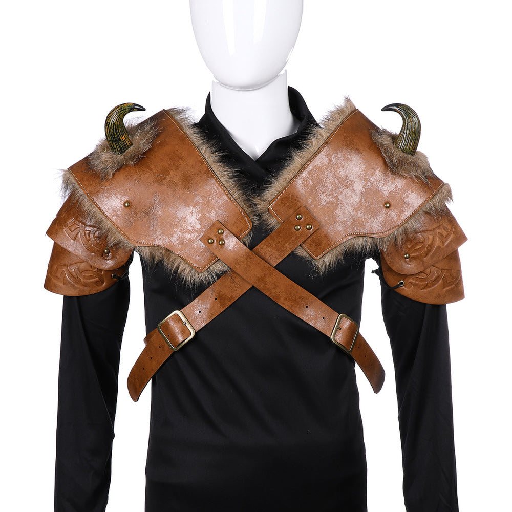 BDStyle Mens Horned Shoulder Armor Fetish Wear - - Cuffs And Restraints