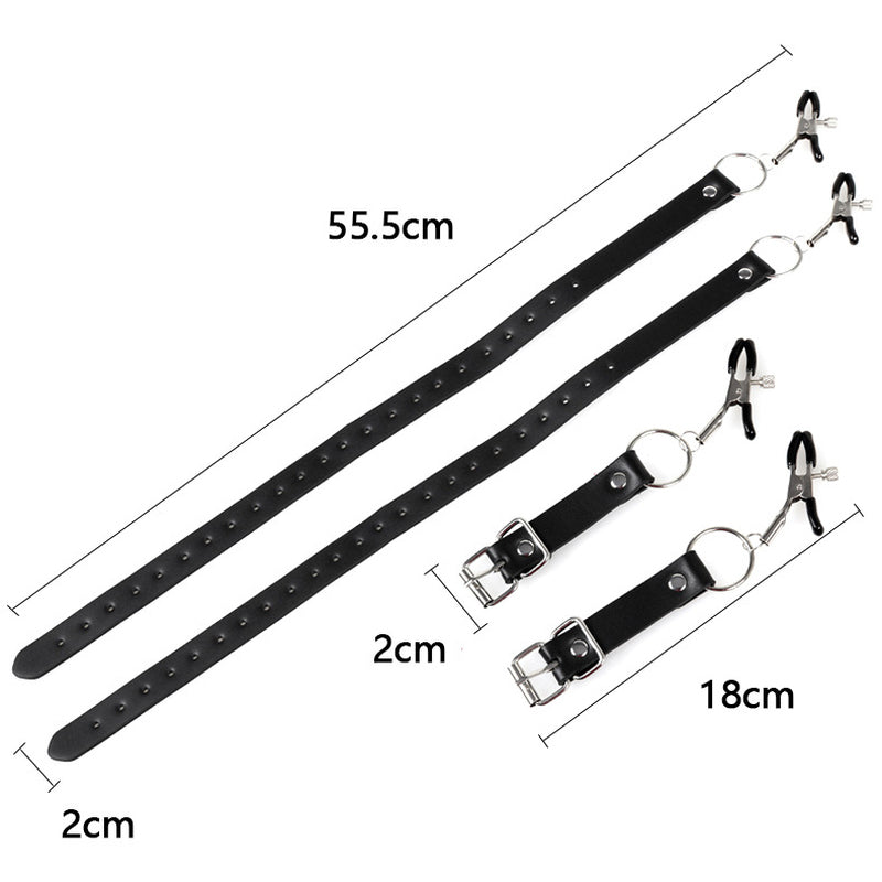 BDStyle Faux Leather Labia Clamp Belt - - Pussy And Clit Toys