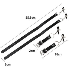 BDStyle Faux Leather Labia Clamp Belt - - Pussy And Clit Toys