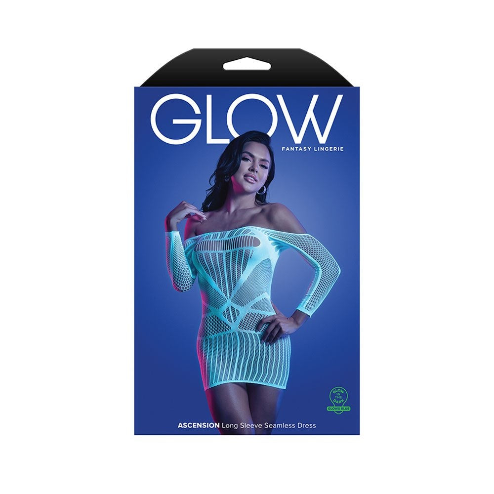 Fantasy Lingerie Luminous Stretch Dress Glow in Dark - - Babydolls and Chemises