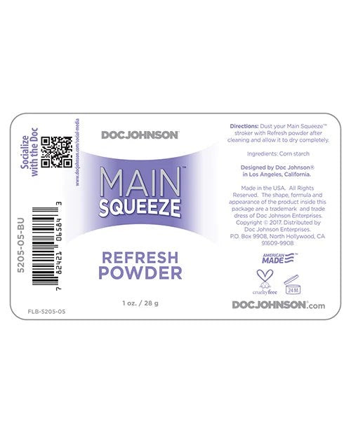 Doc Johnson Main Squeeze Personal Refresh Powder 1oz - - Bath and Intimate Fragrances