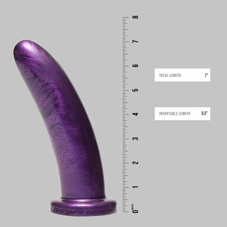 Fleshlight Plum Orchid Realistic Silicone Dildo Premium Body Safe Design - Large - Realistic Dildos