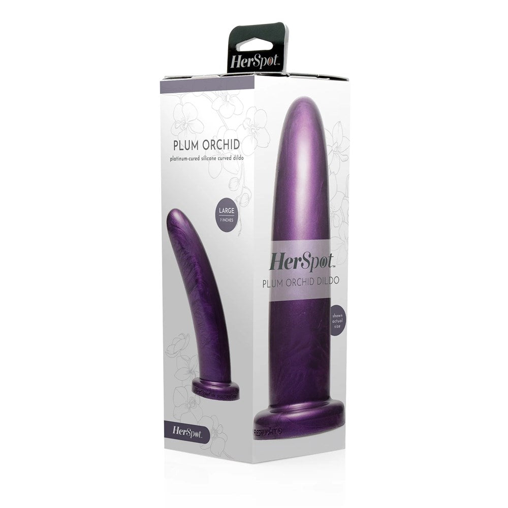 Fleshlight Plum Orchid Realistic Silicone Dildo Premium Body Safe Design - - Realistic Dildos