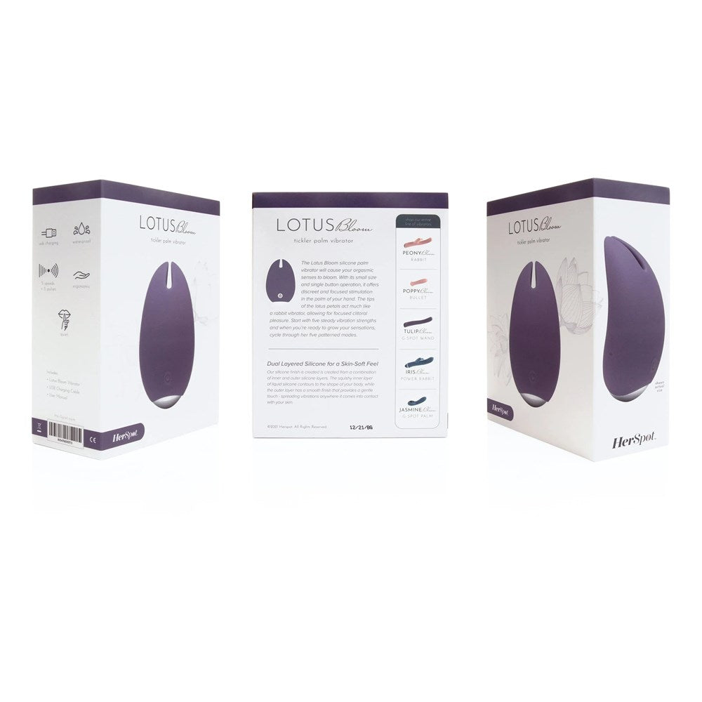 Fleshlight Herspot Lotus Bloom 5 Functions Palm Clitoral Vibrator Spongy Texture - - Clit Ticklers and Pulsators