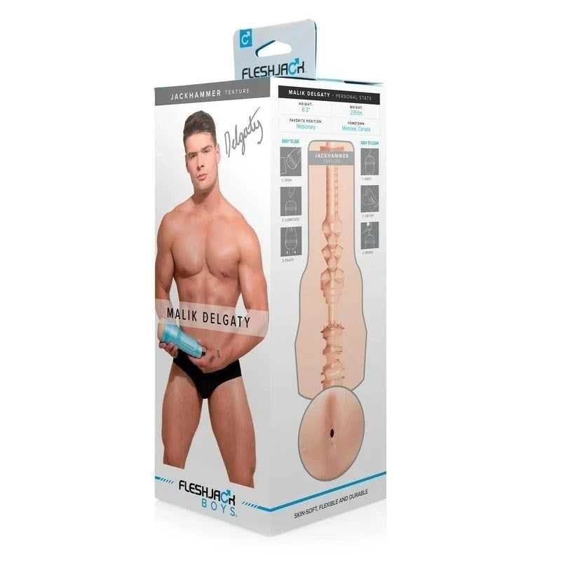 Fleshlight Fleshjack Boys Malik Delgaty Jackhammer Mens Masturbator - - Fleshlight Male Masturbators
