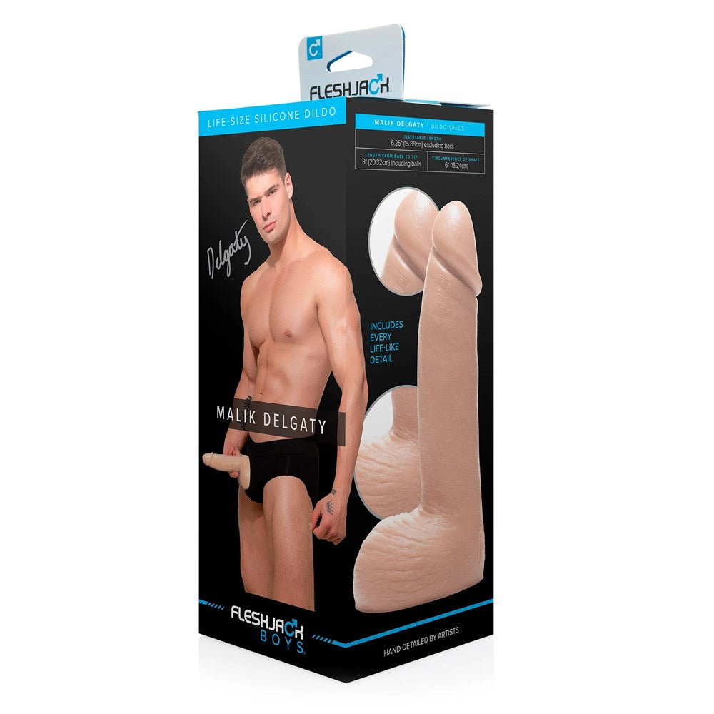 Fleshlight Fleshjack Boys Malik Delgaty Realistic Dildo 8 Inch Penetration - - Realistic Dildos